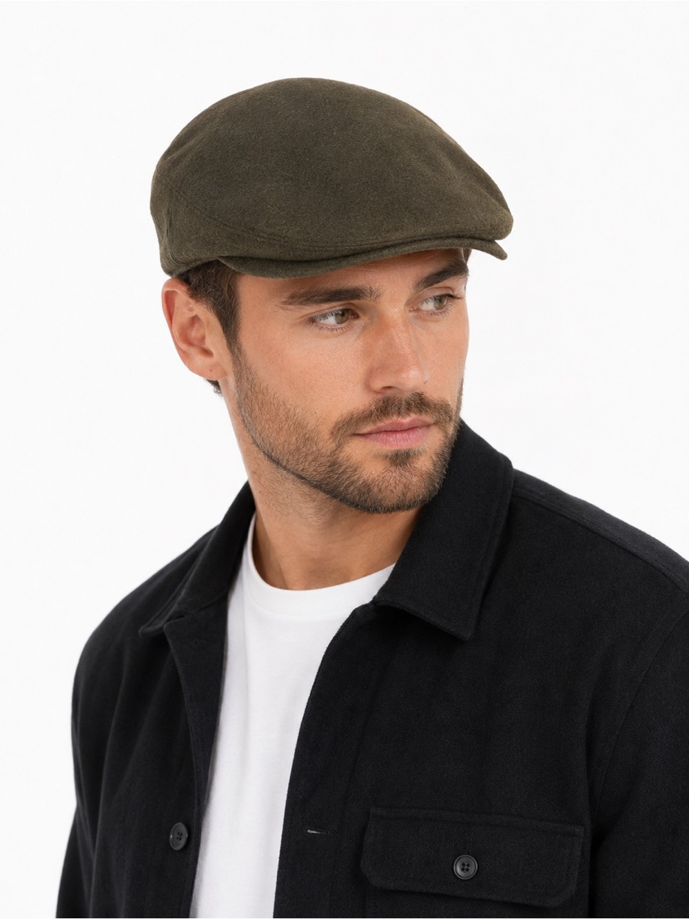 Ethos NWT Olive Paperboy Cap Dark Green Classic Men's Ivy Hat